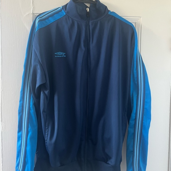 Umbro Premier Track‎ Jacket Full Zip Royal Blue White Soccer Men's Size M - Picture 3 of 4